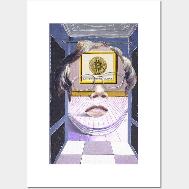 Face of Satoshi #17 Wall Art by CyberRex